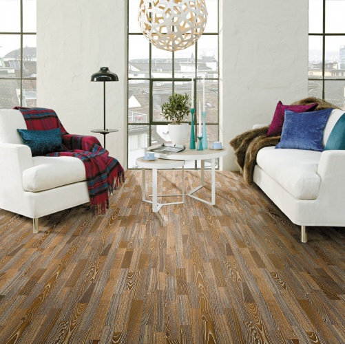 Паркетная доска Maestro Club Symphony Янтарь с белой патиной Термоясень Натур с брашью (Текстурированная) 2283х194 мм 3600200014 - Вид №1