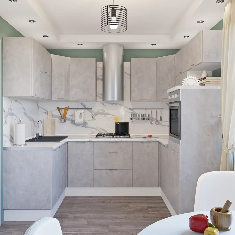 Фасад для кухонного шкафа Берлин 44.7x76.5 см Delinia ID МДФ цвет серый STLM-2194006 - Вид №18