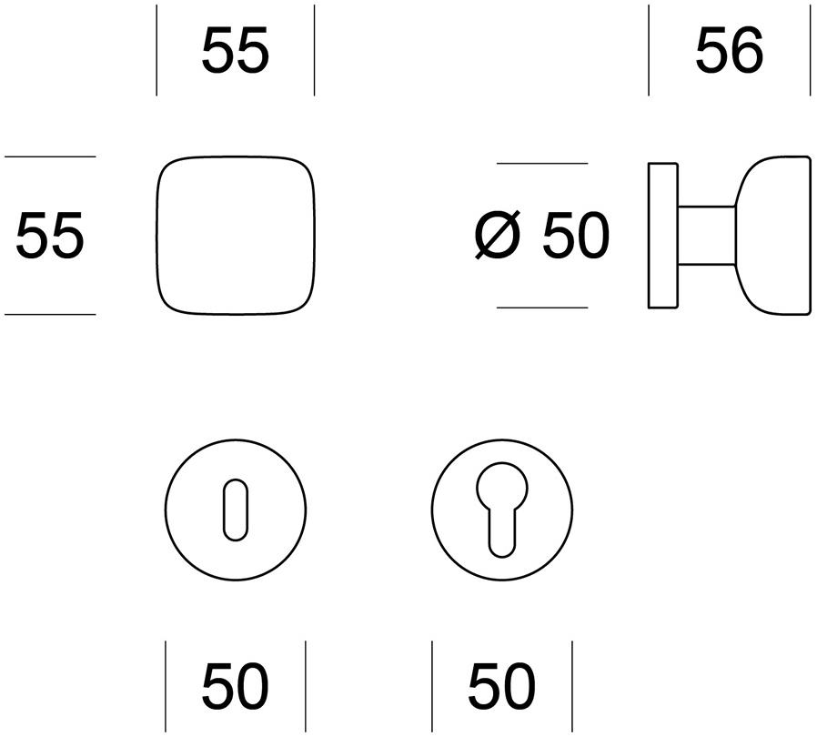 Ento Ручка дверная из латуни Unit 6205 - Вид №3