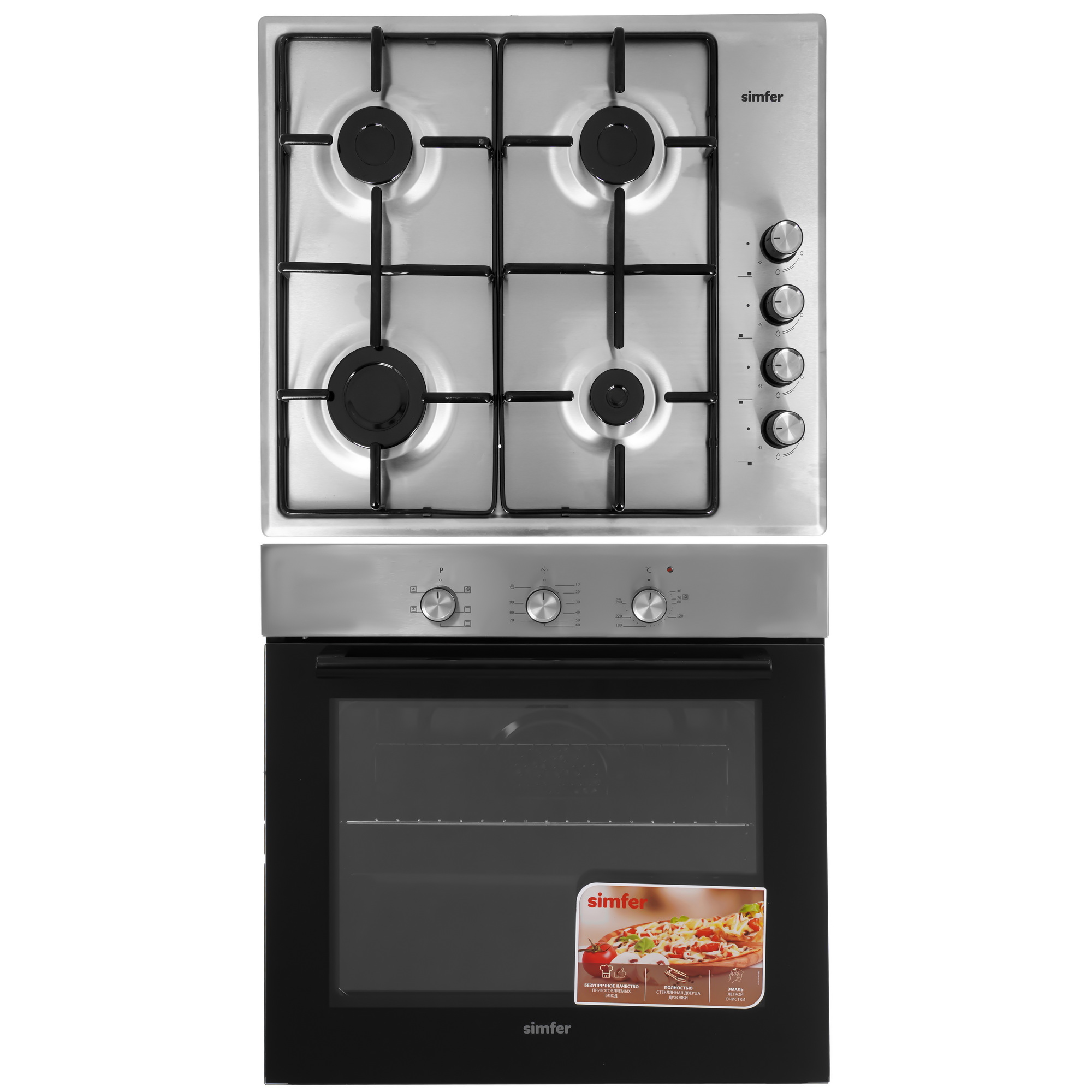 9280252 Духовой шкаф электрический Simfer B6EM16001 + Варочная поверхность газовая Simfer H60Q40M400 STDN-0008987