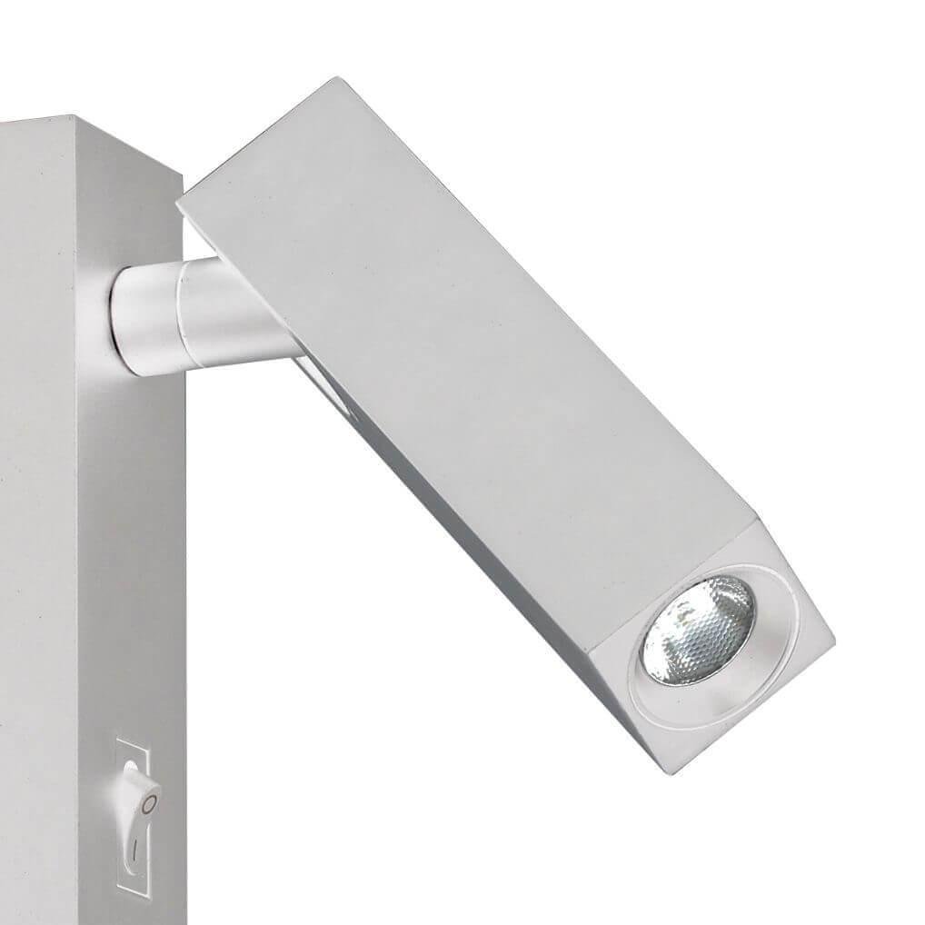 Спот настенный светодиодный с выключателем белый Eckig 2402-1W FAVOURITE ECKIG 00-3948977 Белый  - Вид №2