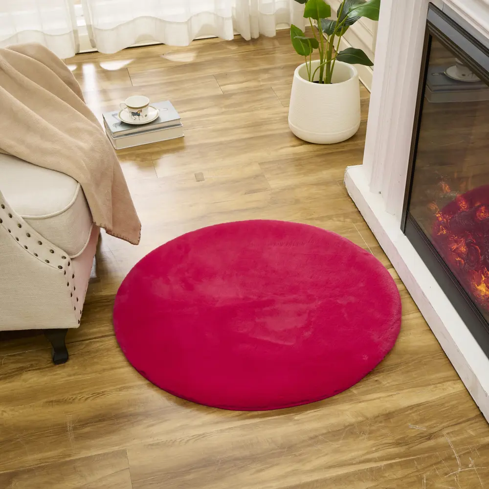 Декоративный придверный коврик Bingo 80×80 см, полиэстер, цвет брусничный 89384697 Santreyd STLM-1468607 - Вид №5