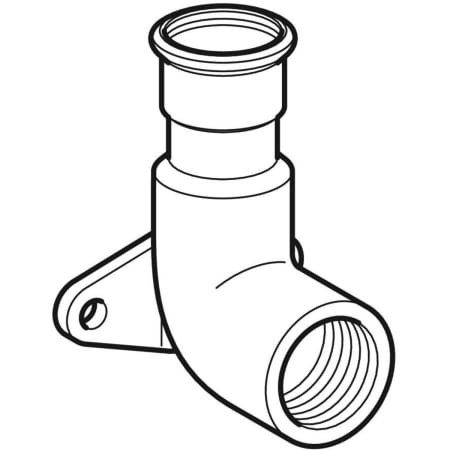 GEBERIT 34137 Водорозетка Geberit Mapress из нержавеющей стали 90° (газ)  - Вид №1