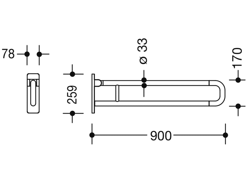 801.50.236 опорная ручка HEWI Stützen  - Вид №16