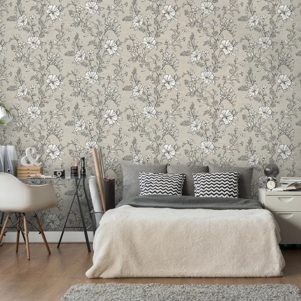 Обои флизелиновые Ateliero Provance коричневые 1.06 м 889098 STLM-2108639 - Вид №2