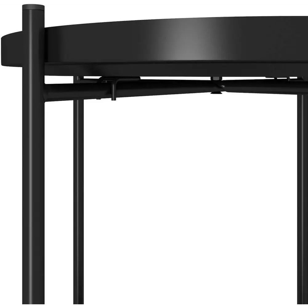 Столик кофейный Sheffilton Валли с двумя подносами круглый 38x38x52 см черный STLM-2088413 - Вид №3