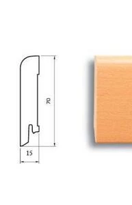 Плинтус Modern Decor Клэй Шпонированный Прямой Дуб 2400х70 мм.