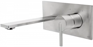 Fir Italia Смеситель для умывальника из нержавеющей стали настенный с тарелкой Lifesteel 59 5910108