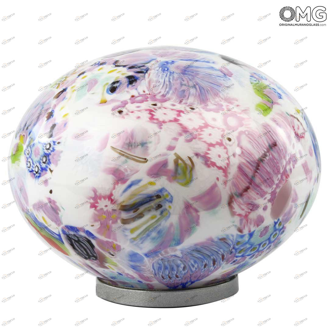 3945 ORIGINALMURANOGLASS Настольная лампа Розовый Камень из муранского стекла - OMG 16 см 