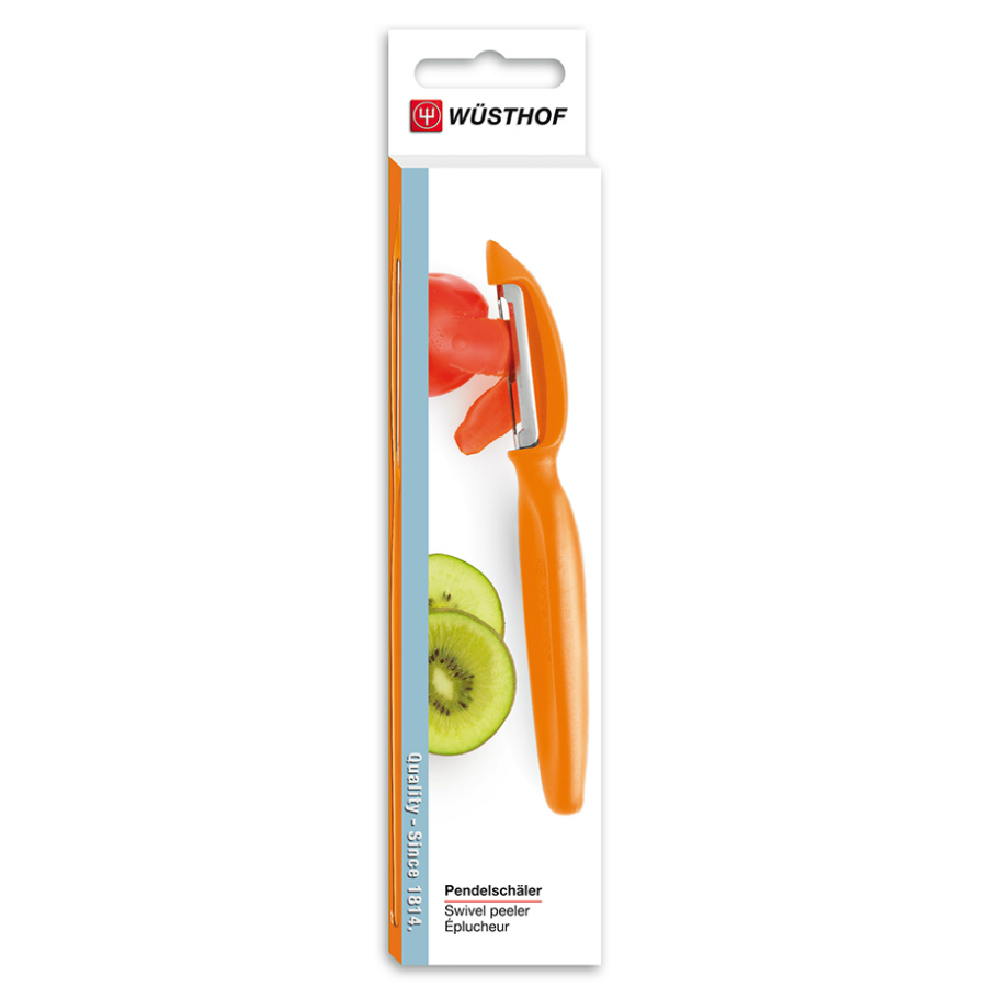 Нож для чистки овощей и фруктов Sharp Fresh Colourful с плавающим лезвием, оранжевая рукоятка WUESTHOF W3071O7 - Вид №3