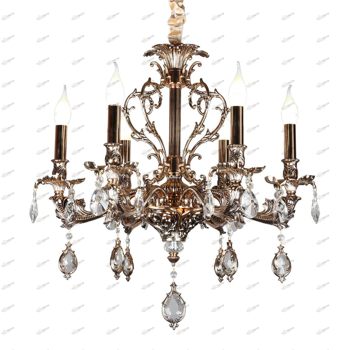 Подвесная люстра Omnilux Senis OML-74703-06 OMNILUX ДИЗАЙНЕРСКИЕ, SENIS GOLD 187197 Золотой 