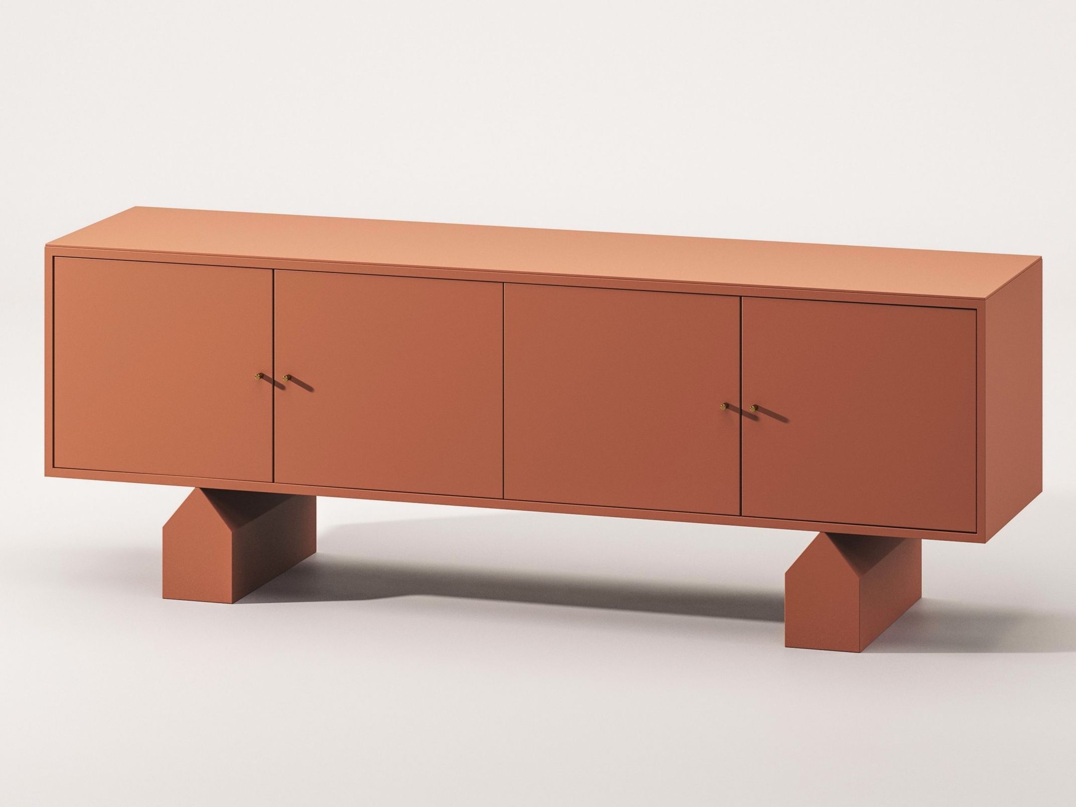 Матовый лакированный деревянный шкаф Falsasquadra Nilde ARCH-00119563 - Вид №1