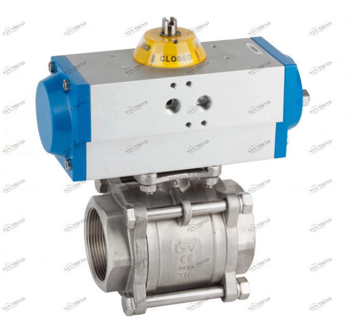 GENEBRE 5025 09 78 Шаровой кран из 3 частей / привод Gen-Air 