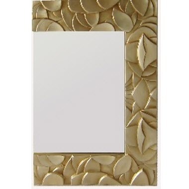 Зеркало прямоугольное настенное латунь Dinan - крайний элемент PUSHA ДИЗАЙНЕРСКИЕ 062539 Латунь  - Вид №1