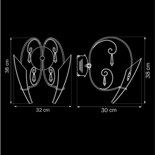 Бра Lightstar Scarabeo 755624 LIGHTSTAR  077094 Прозрачный;хром  - Вид №1