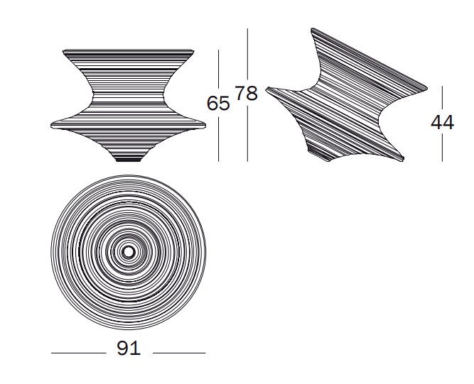 Magis Spun SD663 Стул вращающийся из полиэтилена. Цвет: Серый Серый антрацит-Светло серый  - Вид №6