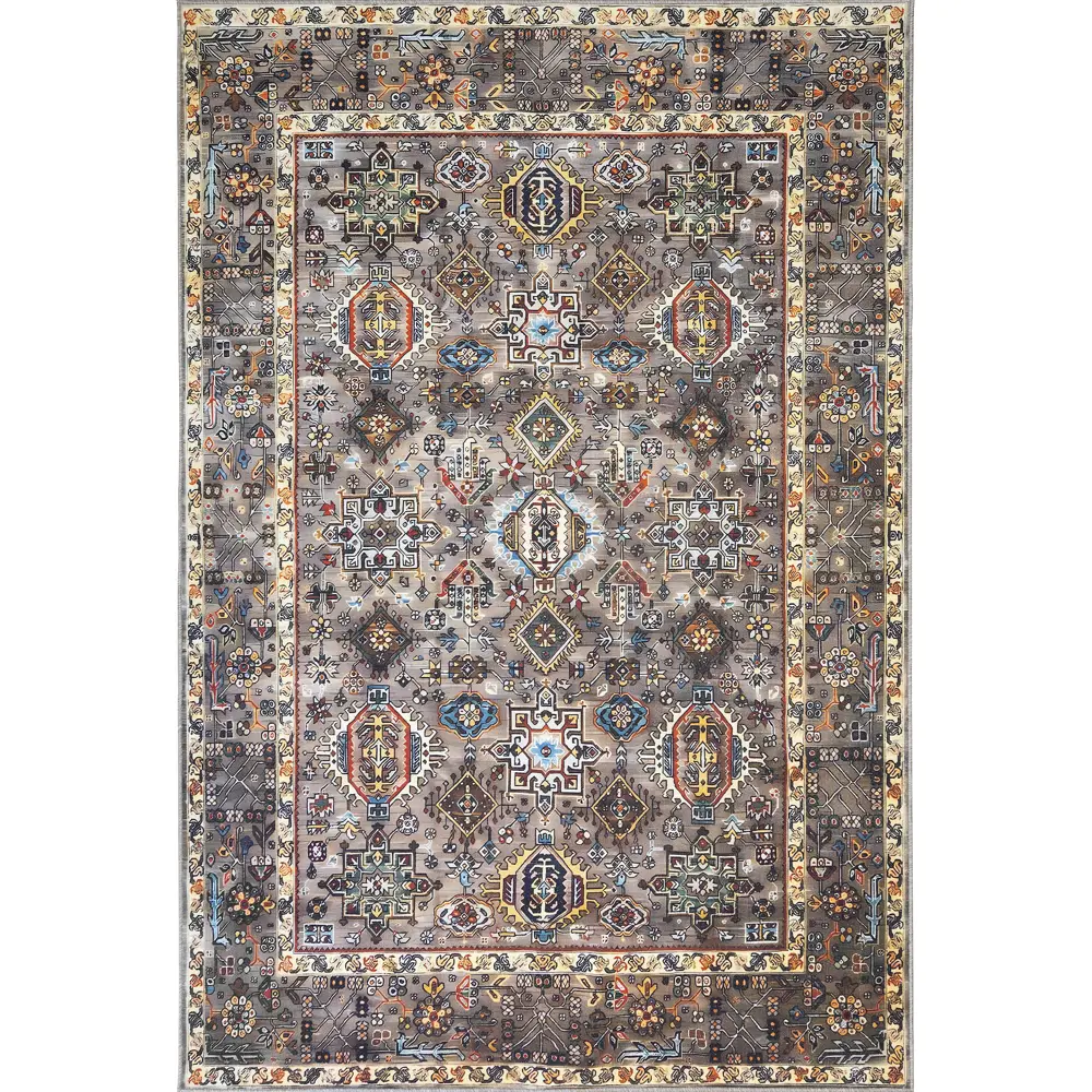 Ковер РОЯЛТАФТ Colaris серый 200x300 см с восточным принтом 89418244 STLM-1567370