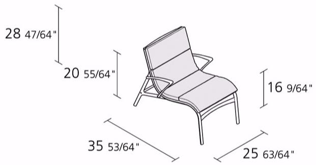 Alias Кресло из ткани с подлокотниками Frame sun-id-1358521 - Вид №3