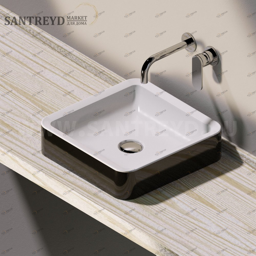 NL40ABICOLOR Накладная раковина под столешницу  квадратная Ceramica Flaminia Nile