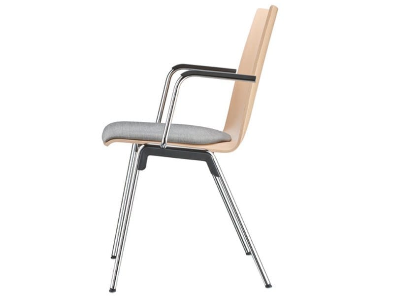 Штабелируемый стул из бука с подлокотниками Brunner герой ARCH-00124088 - Вид №2