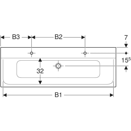 500.279.00.1 Встраиваемая раковина Geberit Xeno² Geberit  - Вид №2