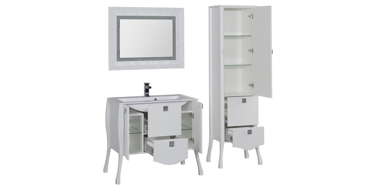 Комплект мебели Aquanet Мадонна 90 белый 00168917 - Вид №2