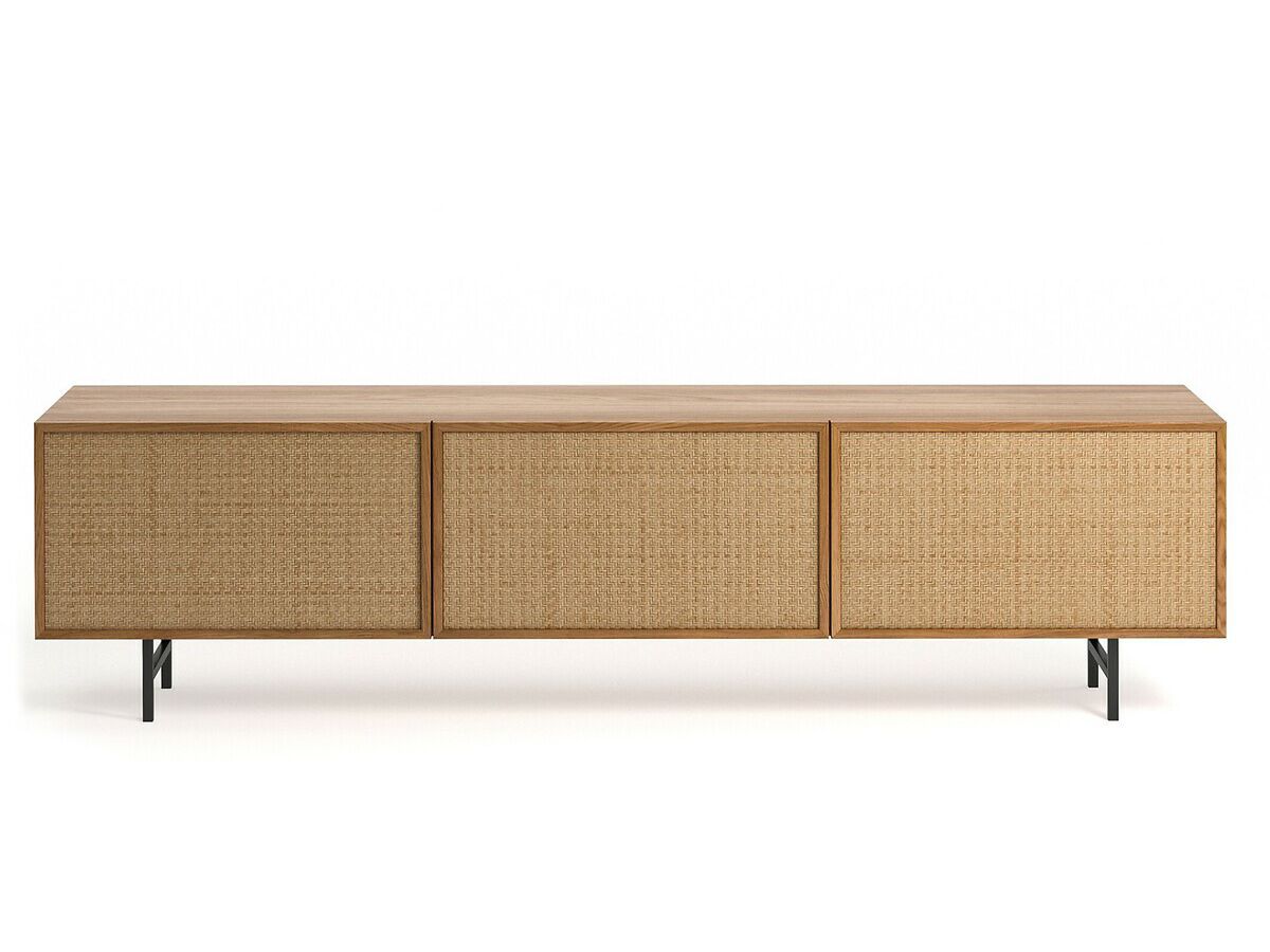 Плетеный и деревянный ТВ-шкаф с распашными дверцами AMPM PLETENICE ARCH-00115121 - Вид №1