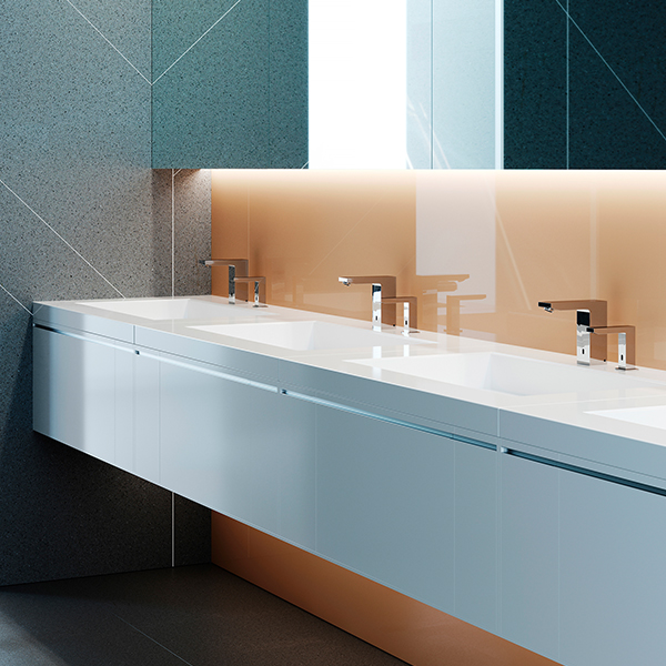 351010/20 Бесконтактный смеситель Quadrat DM для монтажа на палубу stern  - Вид №1