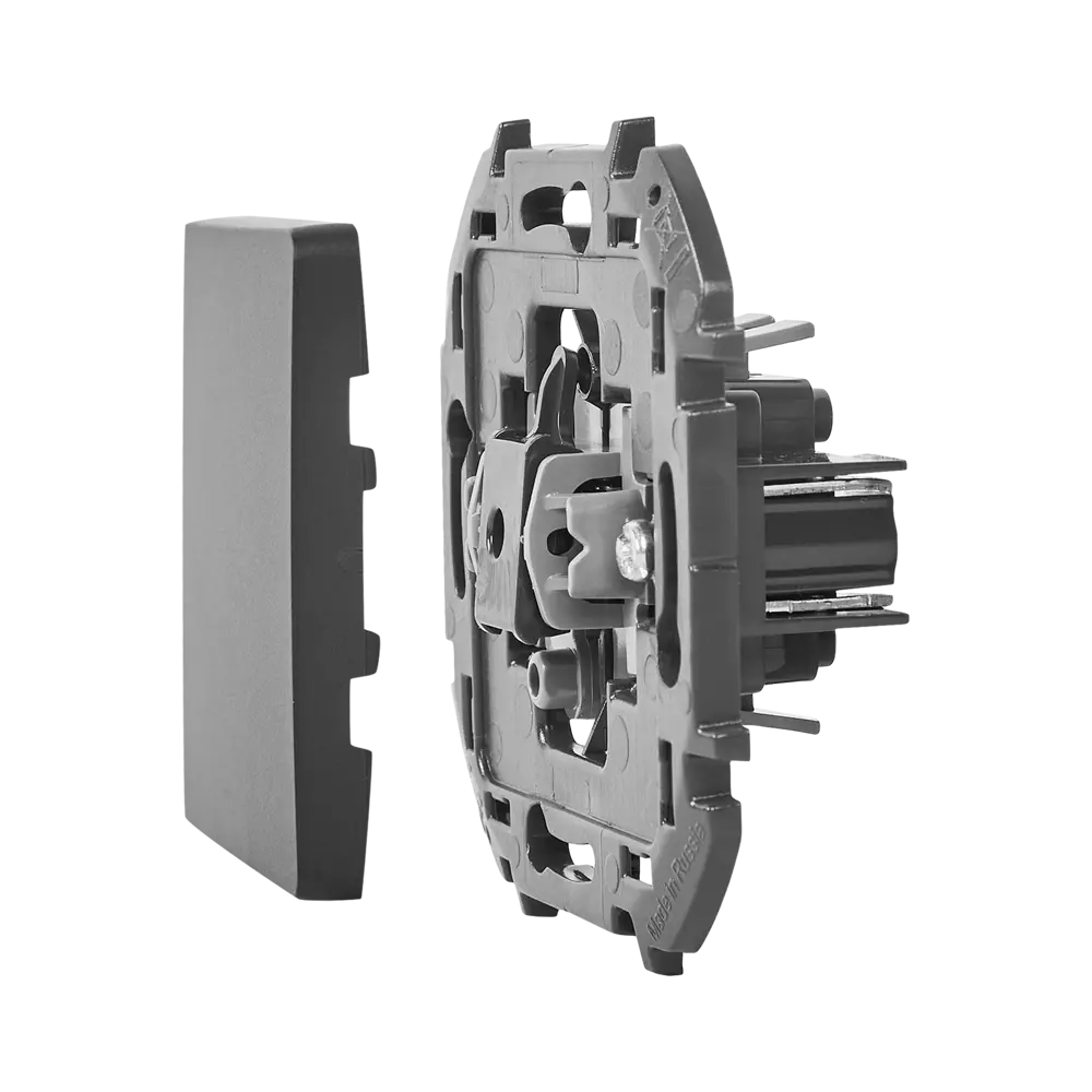 LEXMAN Lilian — одноклавишный выключатель скрытого монтажа в антрацитовом цвете 86761717 STLM-0071409 - Вид №5