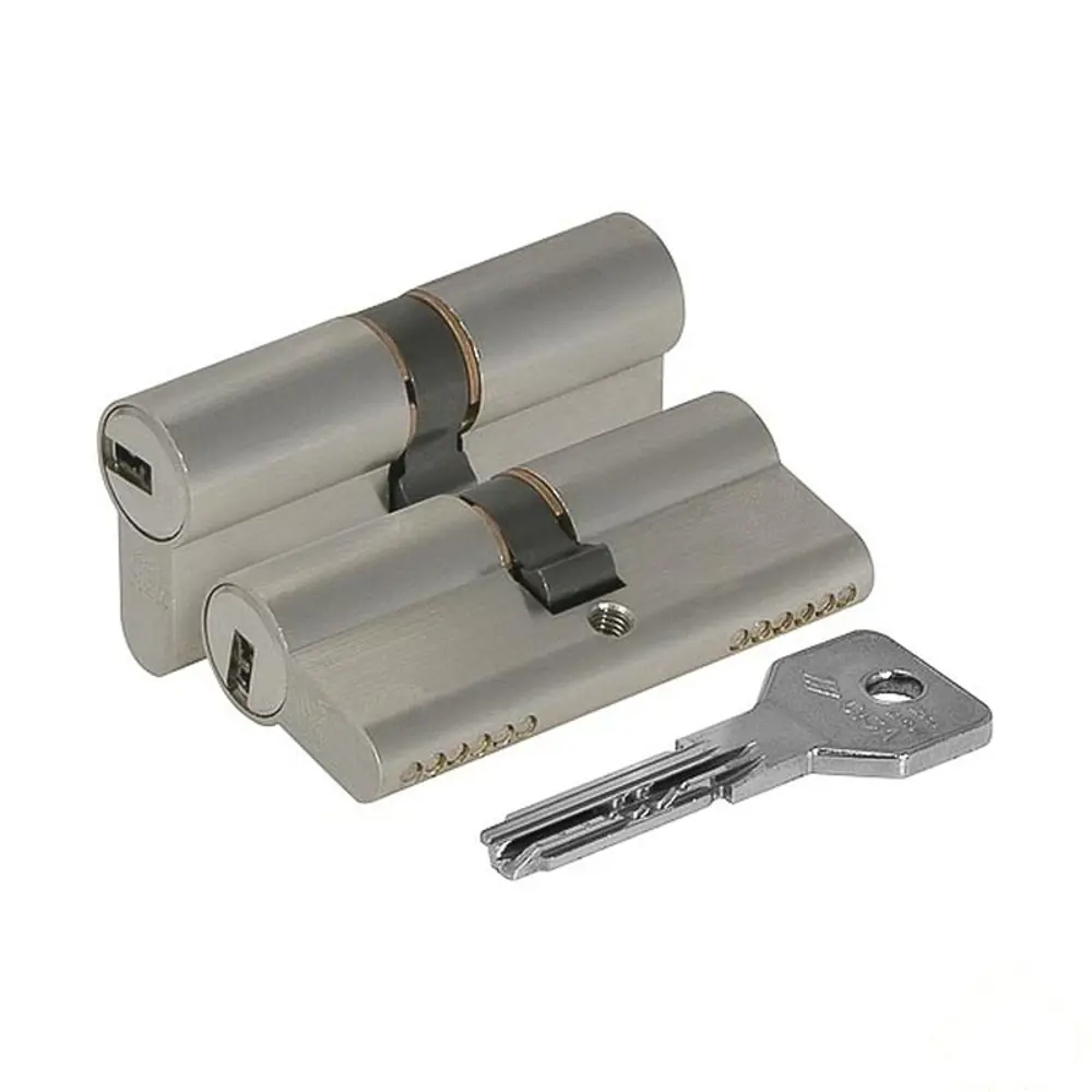 Цилиндр Cisa Asix, 30x30 мм, ключ-ключ хром, 5 ключей STLM-2036287