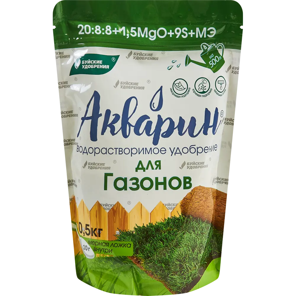 Удобрение Буйские удобрения Акварин Для газонов 0.5 кг Водорастворимые комплексные минеральные удобрения STLM-2105647