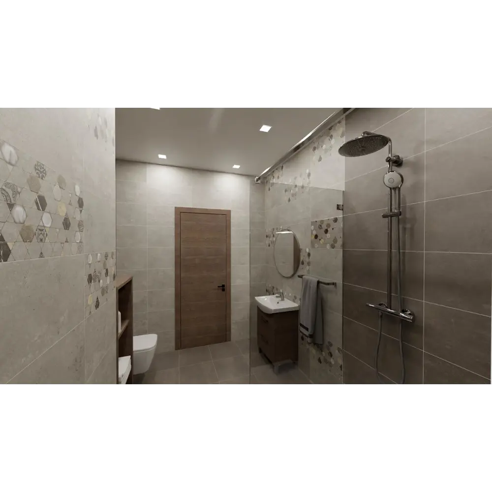 Плитка настенная Lounge Dark 30x60 см 1.62 м² цвет темно-серый Santreyd STLM-2175013 - Вид №3