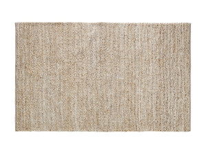 Прямоугольный однотонный коврик из джута