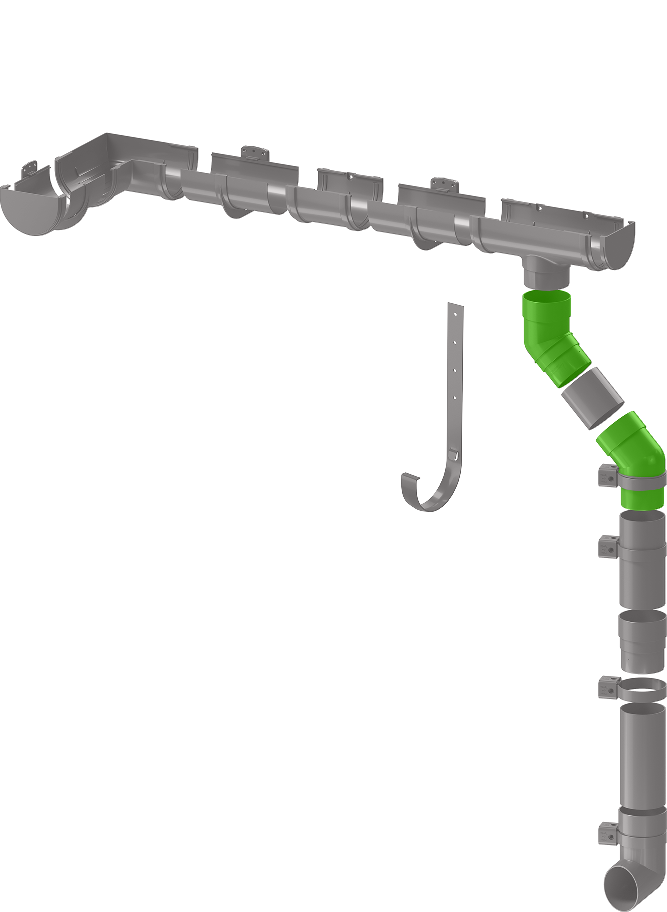 81930130 Колено Dacha 80 мм 45 градусов зелёный STLM-0014095 DÖCKE  - Вид №2