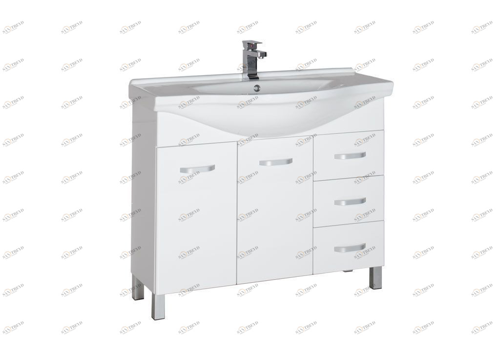 Тумба с раковиной Aquanet Глория 100 белый 0017160000177984