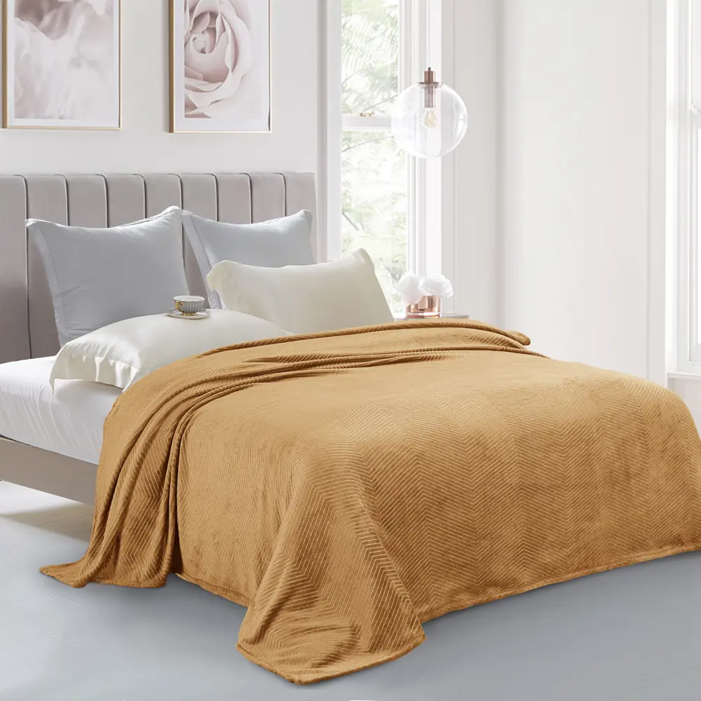 Плед Peru 140x200 см велсофт цвет желтый СТОЛИЦА ТЕКСТИЛЯ STLM-2091624 - Вид №3