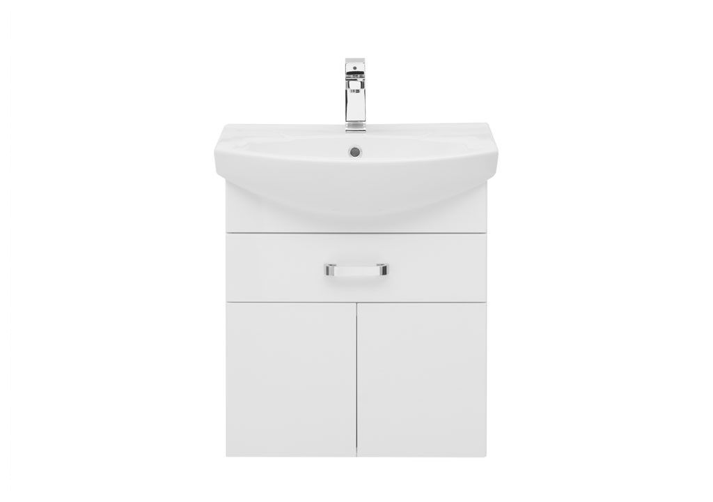 Тумба под раковину Aquanet Ирис 60 белый (1 ящик, 2 дверцы) sun-id-270536 - Вид №2