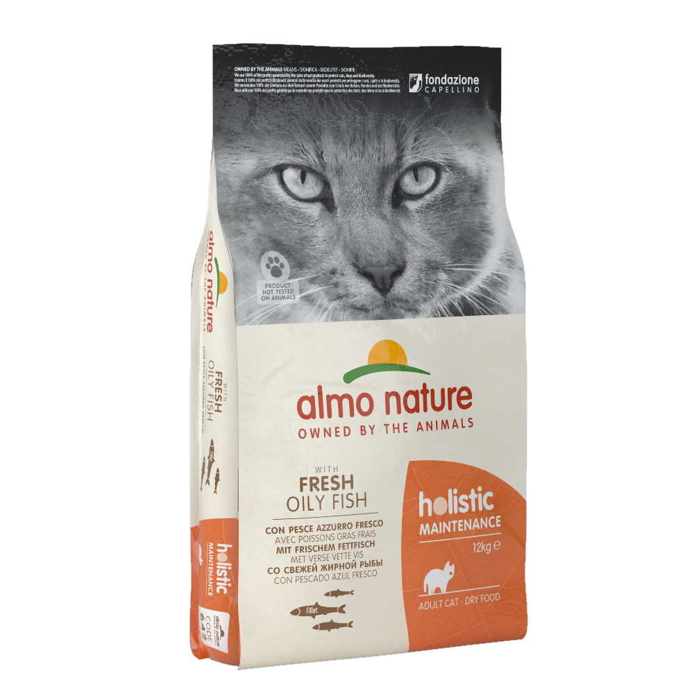 ПР0059718 Корм для кошек Holistic-Maintenance жирная рыба с коричневым рисом сух. 12кг Almo Nature 