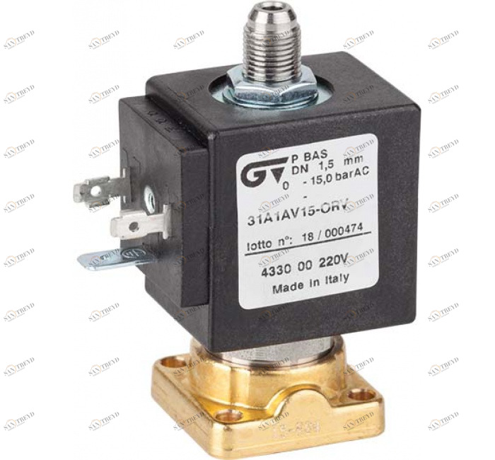 GENEBRE 4330 00 220v (4330) 3-ходовой электромагнитный клапан прямого действия Н.З 