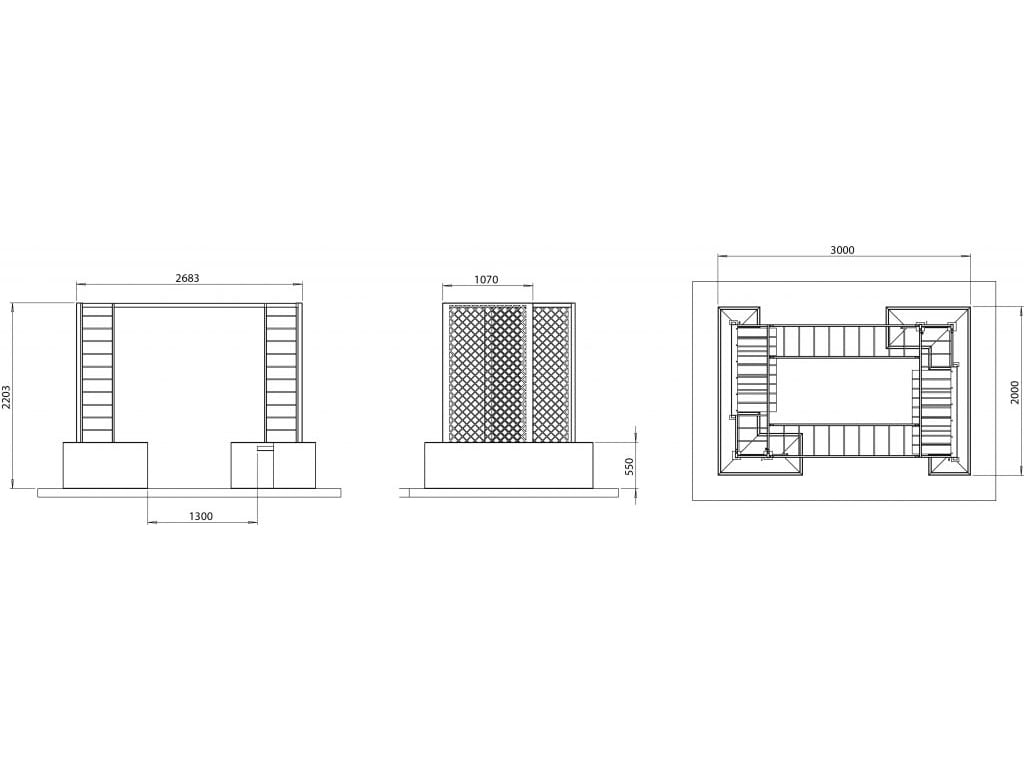 Стальная и деревянная высокая плантатор общественного пространства со скамейкой Urbencéa AELIA ARCH-00066740 - Вид №3