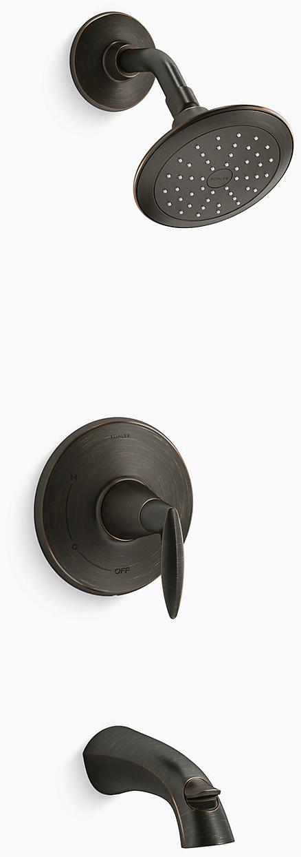 KOHLER Alteo Rite-Temp для ванны и душа с рычажной ручкой и насадкой для душа 1,75 галлона в минуту K-TS45104-4G-2BZ 