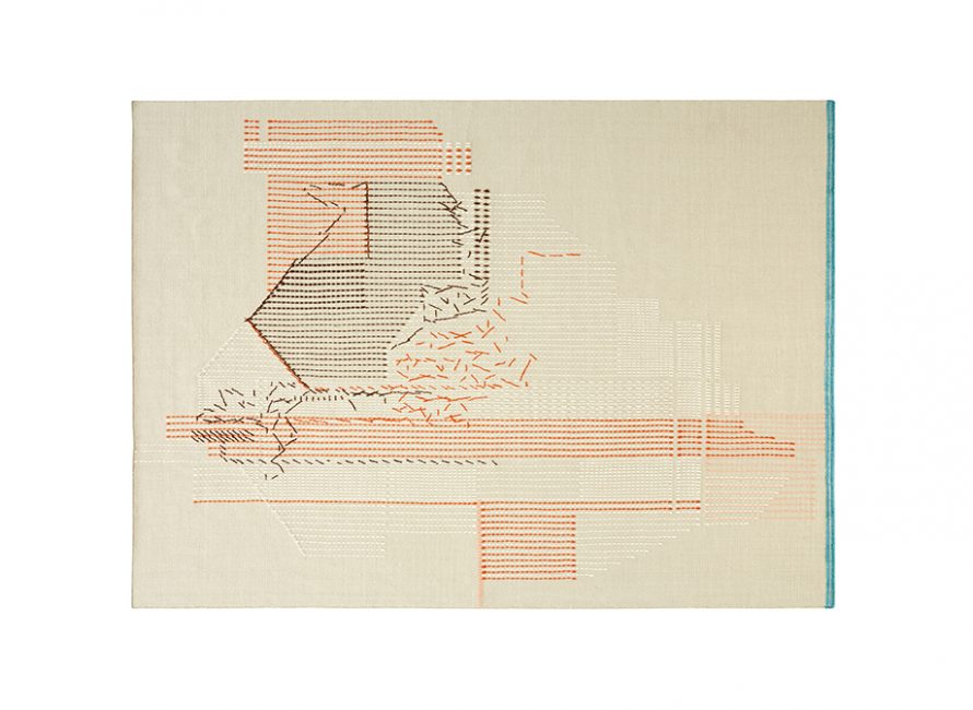 072819 Ковер Composition Brick GAN Backstitch - Вид №1