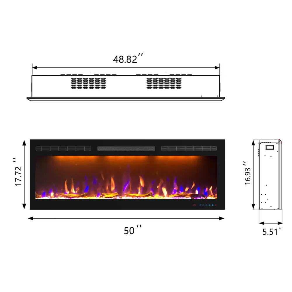 Электрический очаг Royal Flame Crystal 50RF 1.5 кВт 89396877 STLM-2171015  - Вид №3