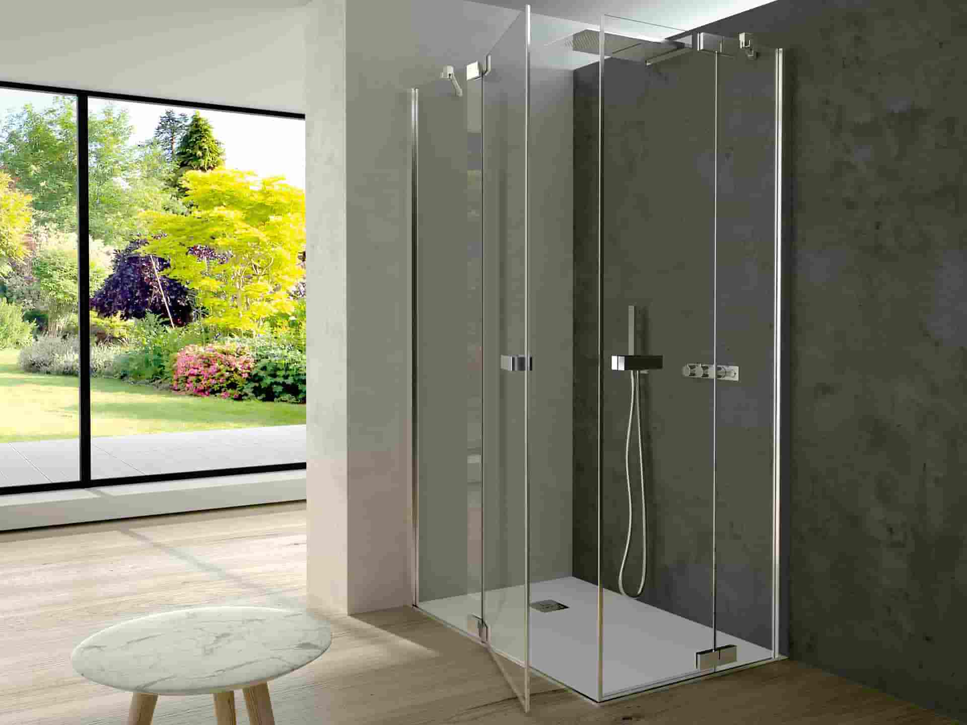 Алюминиевая и стеклянная угловая душевая кабина с распашной дверью CSA Box Doccia Сара ARCH-00124054 - Вид №1