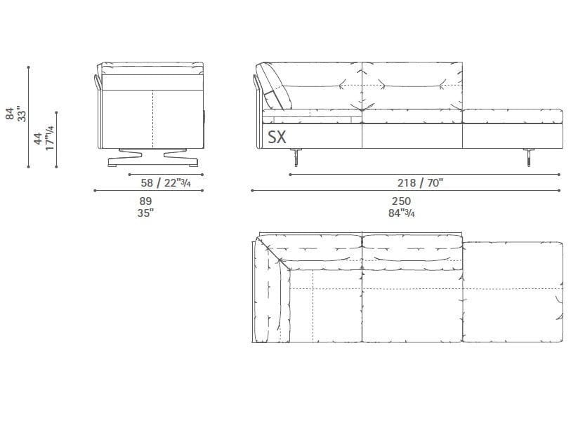 Диван с журнальной стойкой Poltrona Frau коллекция-диваны и кресла ARCH-00101037 - Вид №50