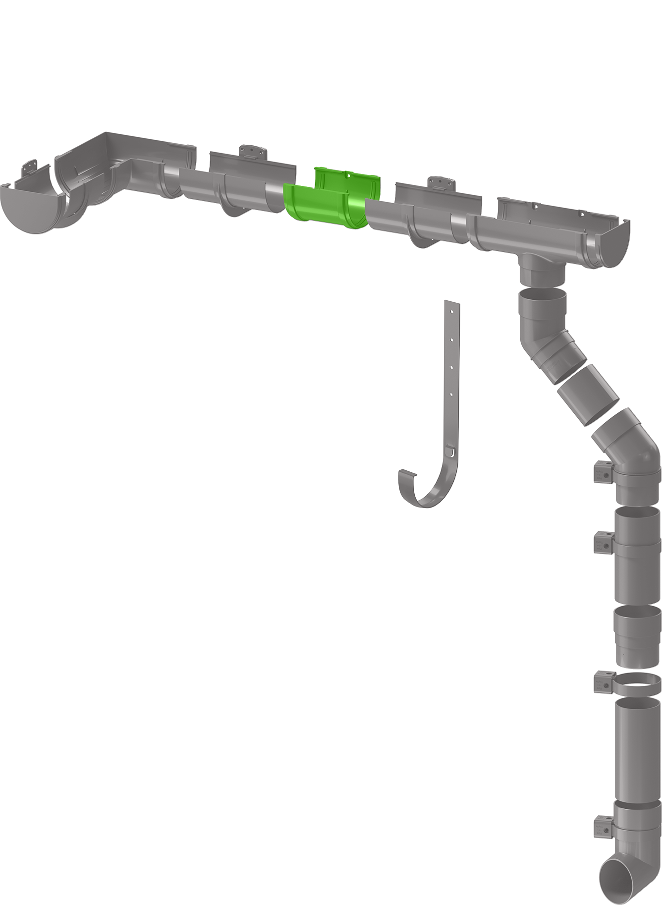 81930143 Соединитель желобов Dacha 120 мм белый STLM-0014103 DÖCKE  - Вид №3