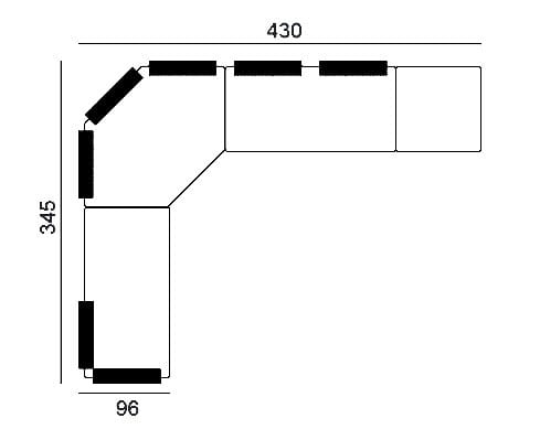 Тканевый угловой модульный садовый диван Gervasoni Gervasoni Outdoor ARCH-00002618 - Вид №3