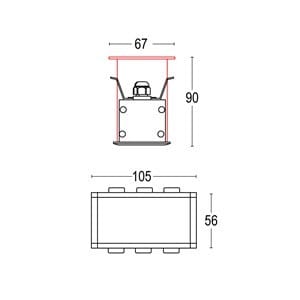 Алюминиевый прямоугольный светодиодный светильник Ghidini Lighting Edge ARCH-00106234 - Вид №5
