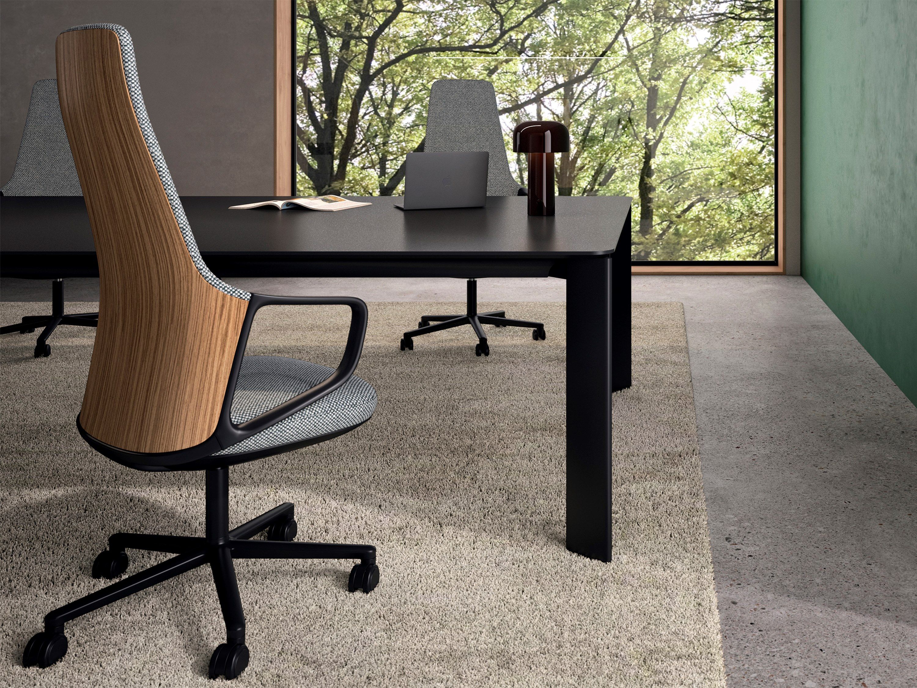 Прямоугольный стол для совещаний из алюминия и дерева Andreu World Экстра ARCH-00105912 - Вид №2