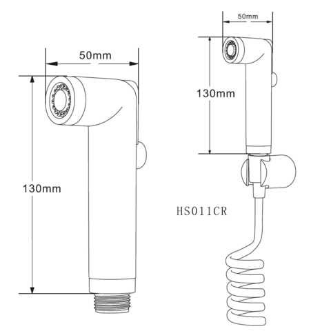 Orange HS011bk Гигиенический душевой набор черного цвета прозрачный sun-id-1517015 - Вид №2
